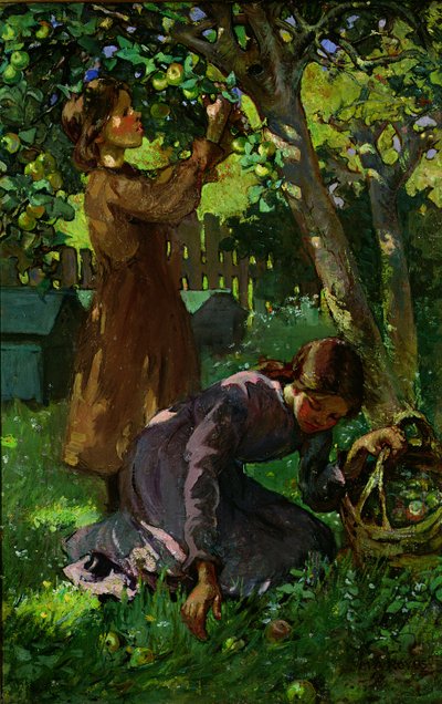 Picking Apples, c.1920 by Mabel Royds